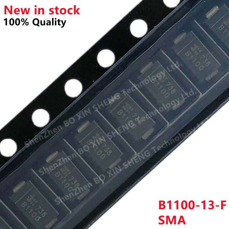 

50 шт B1100-13-F Marking B1100 SMA 100V 1A SMD Schottky diode