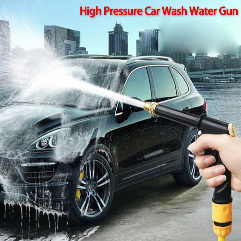 

Portable High Pressure Spray Water Gun Washing Garden Watering Hose Nozzle Sprinkler Foam Washer Guns Car Cleaning Tool Kits
