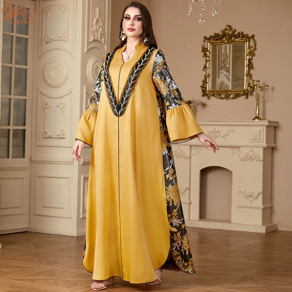 Марокканское платье кафтан Дубай Абайи мусульманское праздничные платья