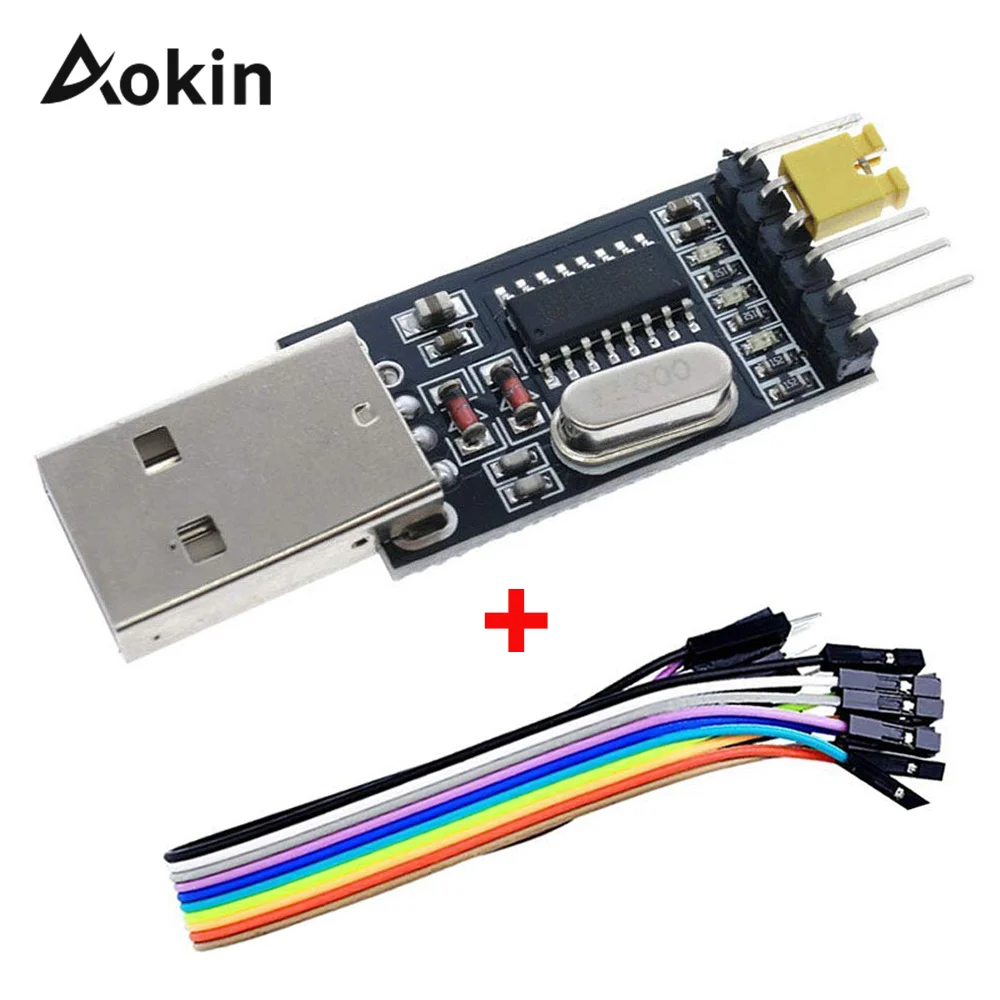 

USB to TTL CH340 Module CH340G 3.3V 5V switch with STC Microcontroller Download Cable USB to Serial