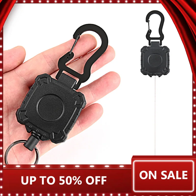 

Wire Rope Camping Telescopic Burglar Key Holder Tactic Keychain Outdoor Key Ring Return Retractable Key Chain Cable Camping