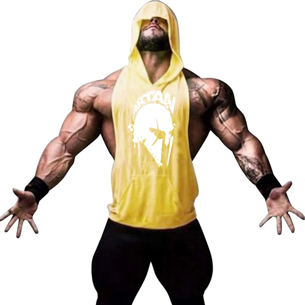 Мужской спортивный костюм для фитнеса спортивная одежда с капюшоном