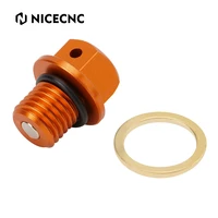 nicecnc m12xp1 5 cnc magnetic engine oil drain bolt plug for ktm 150 200 250 300 350 400 450 500 525 530 sx sxf exc xc xcw xcf