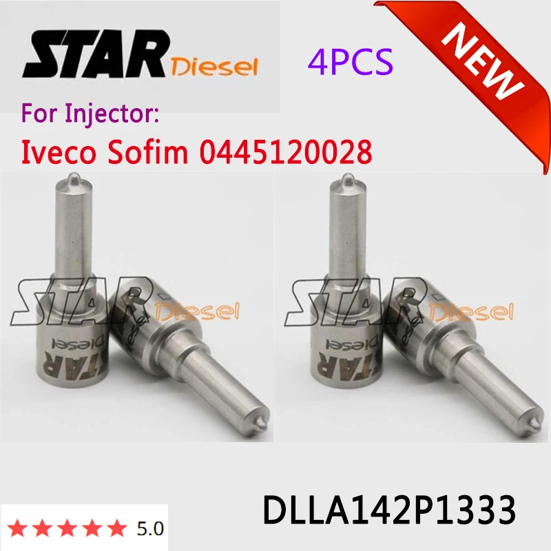 

STAR Diesel 4*DLLA142P1333 Common Rail Injector Nozzle DLLA 142 P 1333 Auto Parts 0433171827 For Iveco Sofim 0445120028