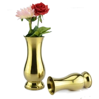 modern fashion stainless steel silver gold plating tabletop vases ornaments crafts desktop decorative vase metal flower pot