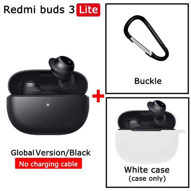 Xiaomi Redmi Buds 3 Lite Black Global version + White Case