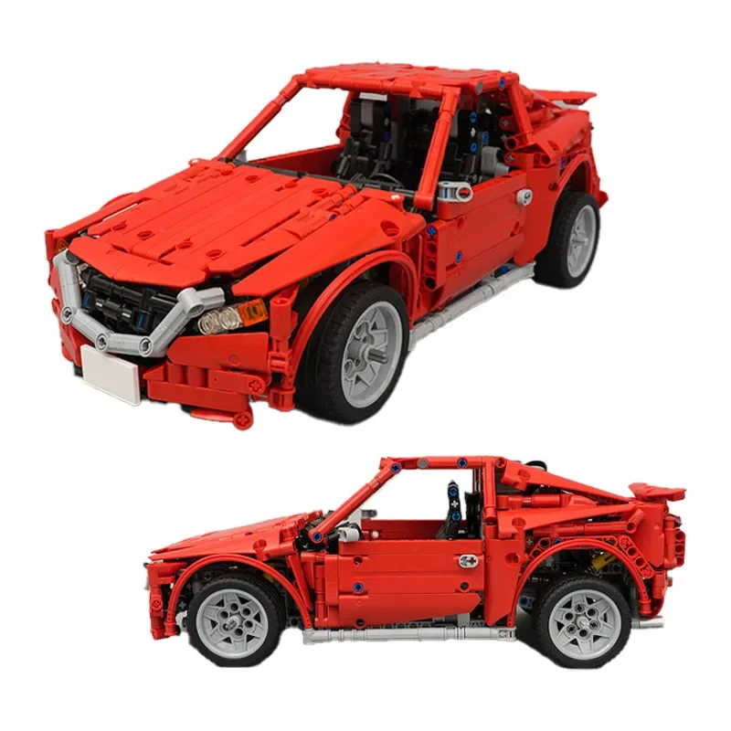RedLittle RoadsterMOC-4682Cool маленький SportsCarRC Электрический строительный блок модель • 1391