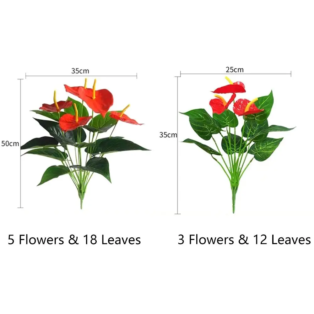 35/50 см искусственные красные пальмы пластиковые большие травы пальмовые фруды