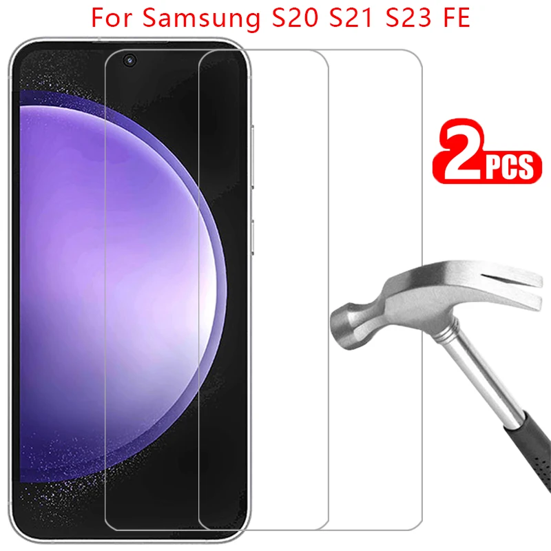 Защитное закаленное стекло для samsung galaxy s20 s21 s23 fe 5g пленка экрана s 20 21 23 23s s20fe s21fe s23fe