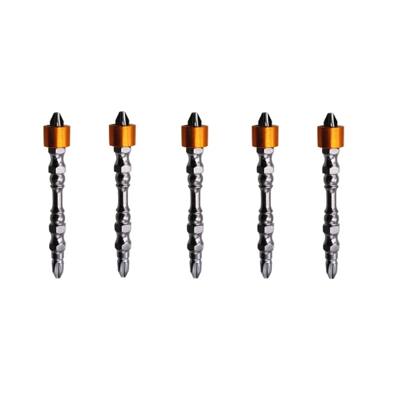 

N7MD 5pcs PH2 Hardness 65mm Double for Cross for Head Magnetic Electric Screwdriver B