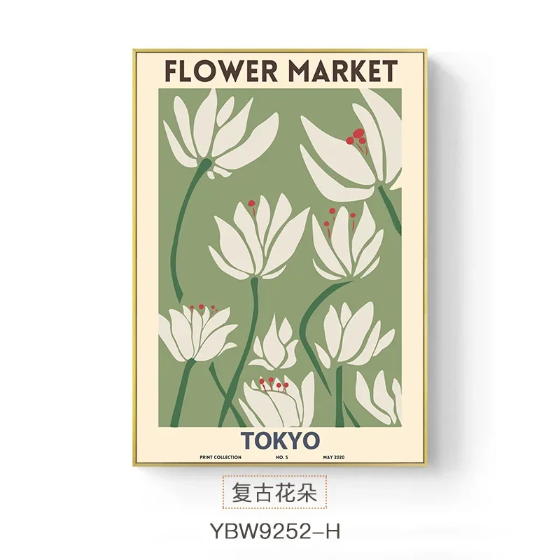 

Абстрактная картина на холсте с цветами