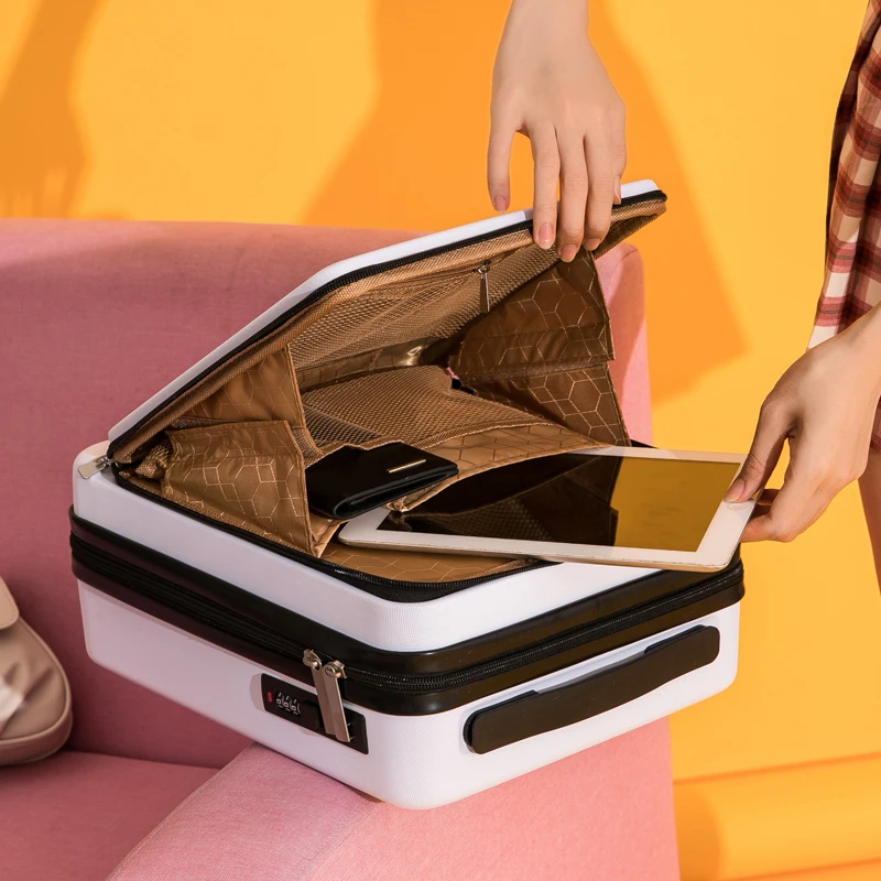 Suitcase Makeup Small Suitcase Mini Storage Bag 16-Inch Password Suitcase Small Lightweight iPad Travel Suitcase