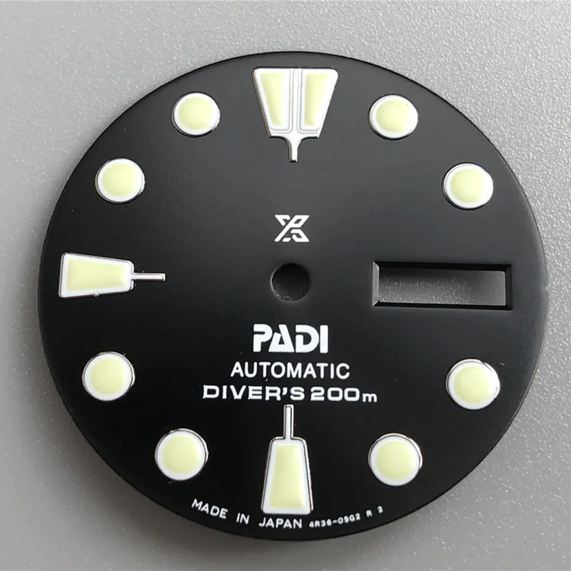 

S-Watch top quality padi super swiss c3 lume 28.5mm fit nh36 dial and movement only 1 pcs turtle padi dial with s logo