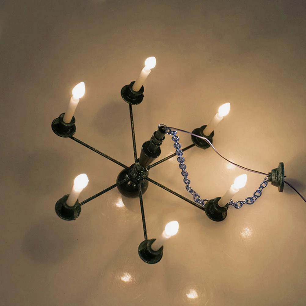 Модель люстры песочный стол декоративная лампа мини-потолочная миниатюрная