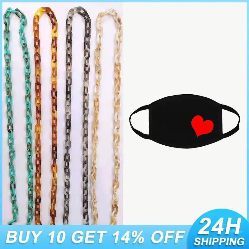 

Acrylic Mask Chains Women Anti Slip Eyewears Sunglasses Glasses Ribbon Clip Adjustable Mask Holder Rope Neck Strap Lanyard