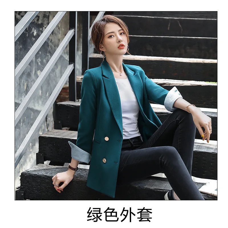 Korean Quality  Spring Large Ladies Professional Office Lapel Cardigan Suit Jacket Casual Women Work Coat Large Size Blazers5XL