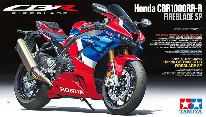 TAMIYA 1:12 Honda CBR1000RR-R Fireblade SP 14138 Сборная модель мотоцикла Ограниченная серия статическая сборка набор игрушек подарок
TAMIYA 1:12 Honda CBR1000RR-R Fireblade SP 14138 Сборная модель мотоцикла Ограниченная серия статическая сборка набор игрушек подарок
