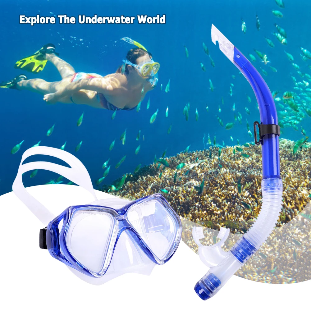 

Professional Scuba Diving Masks Goggles Snorkeling Respiratory Breathing Tube Set Underwater Swimming Equipment for Adult