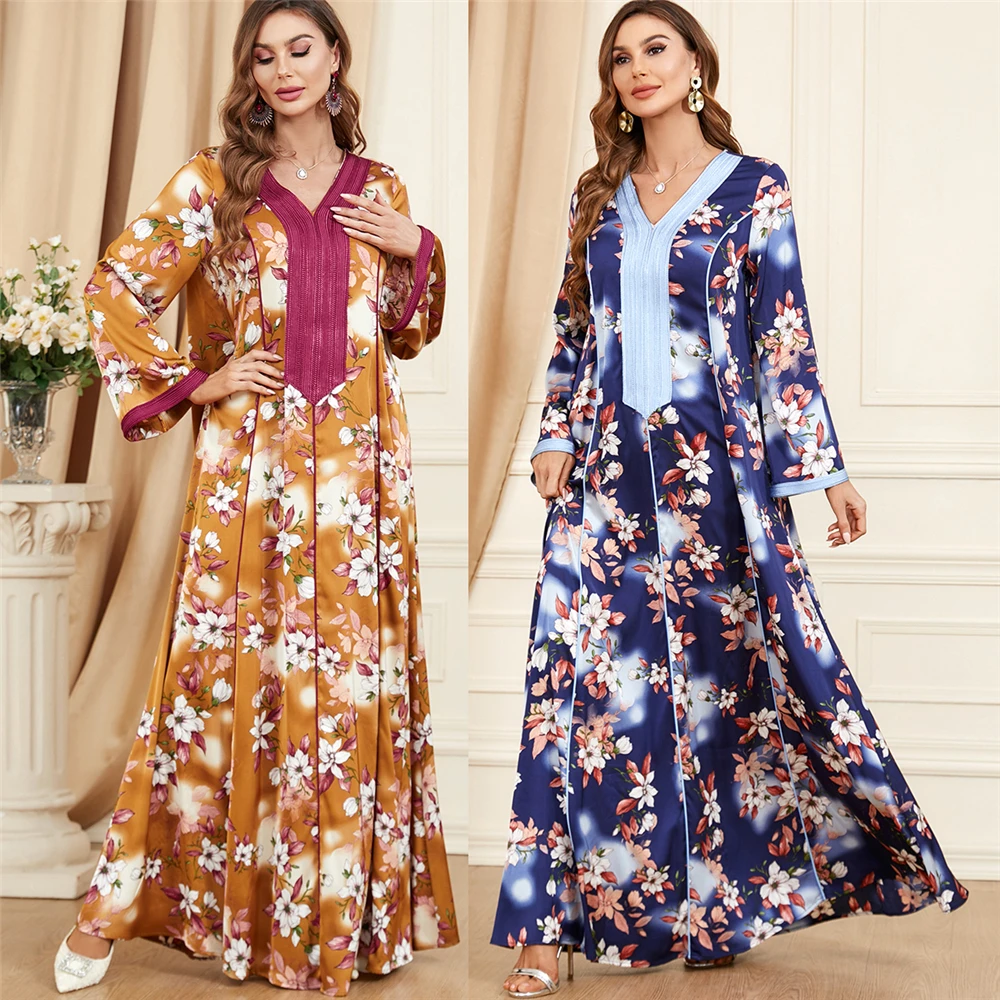 

Eid Party Dress Women Muslim Abaya Maxi Long Dresses Eid Elbise Morocco Kaftan Ramadan Vestidos Arabic Islamic 2023 Vestidos