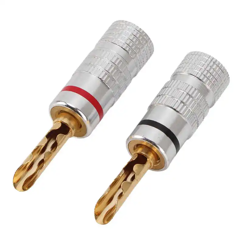 

Прочный соединитель провода динамика с банановыми заглушками для провода от 12 до 18 AWG