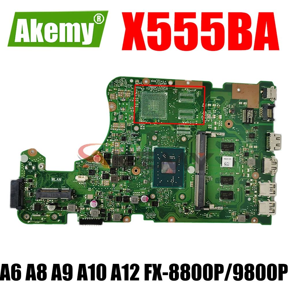 

Материнская плата X555BA A6 A8 A9 A10 A12 FX-8800P 8 ГБ ОЗУ для ASUS X555Q A555Q X555QG X555BP x555B X555QA материнская плата для ноутбука
