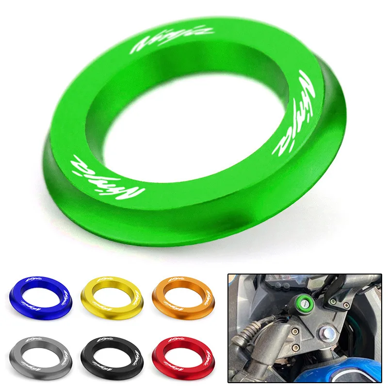

For Kawasaki NINJA 250/300/400 2013-2019 Keyhole Decorative Ring Aluminum Alloy Key Ring Motorcycle Decoration