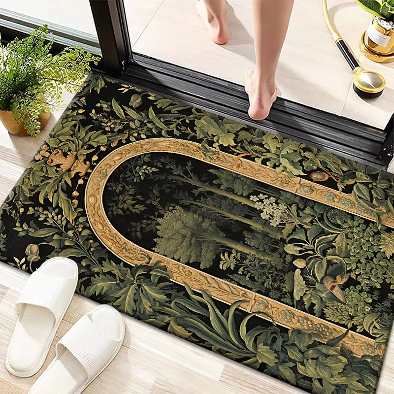 Удобный ковер с принтом Моне устойчивый к скольжению и выцветанию для спальни