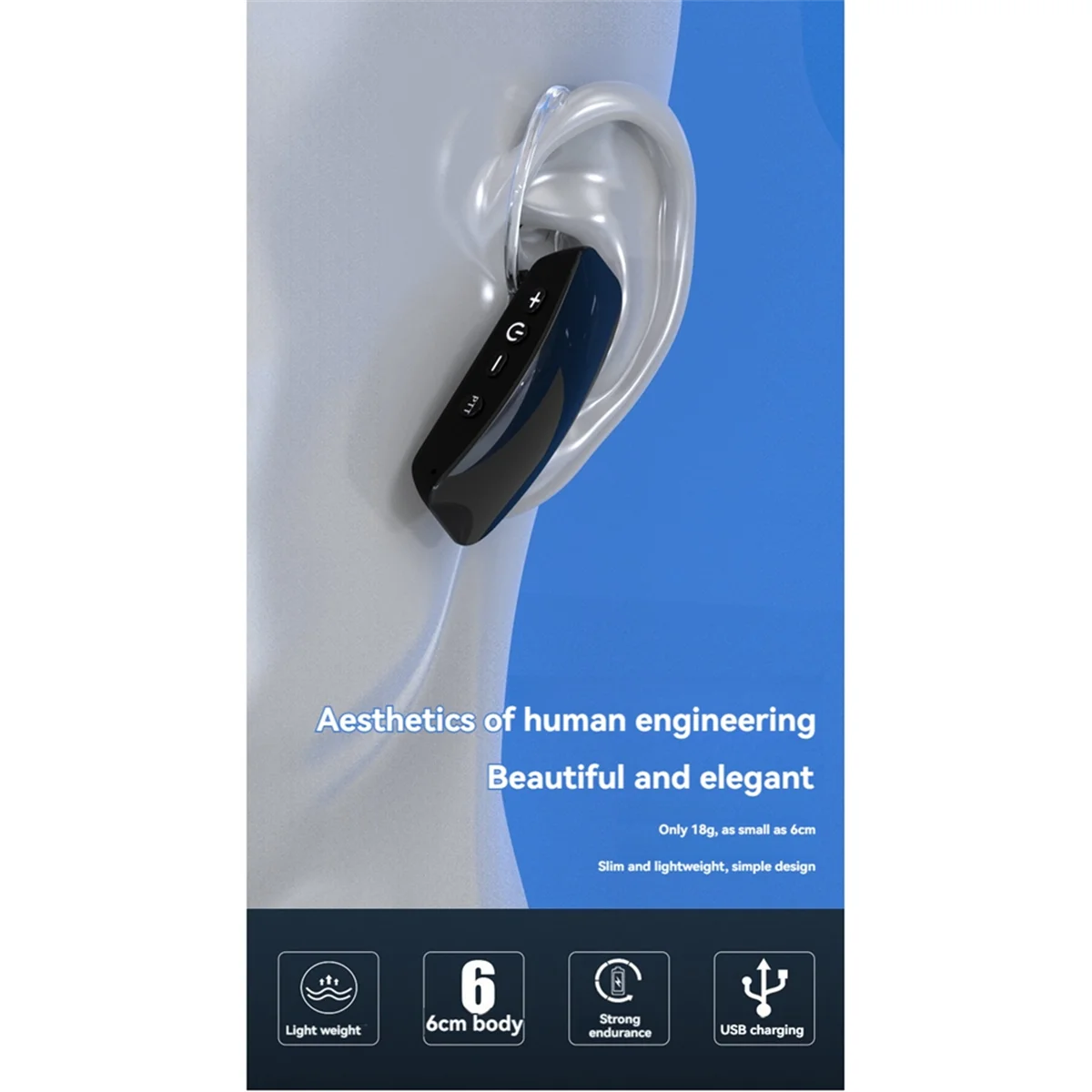 Портативная мини-рация с креплением на ухо гарнитура поддержкой Bluetooth подходит