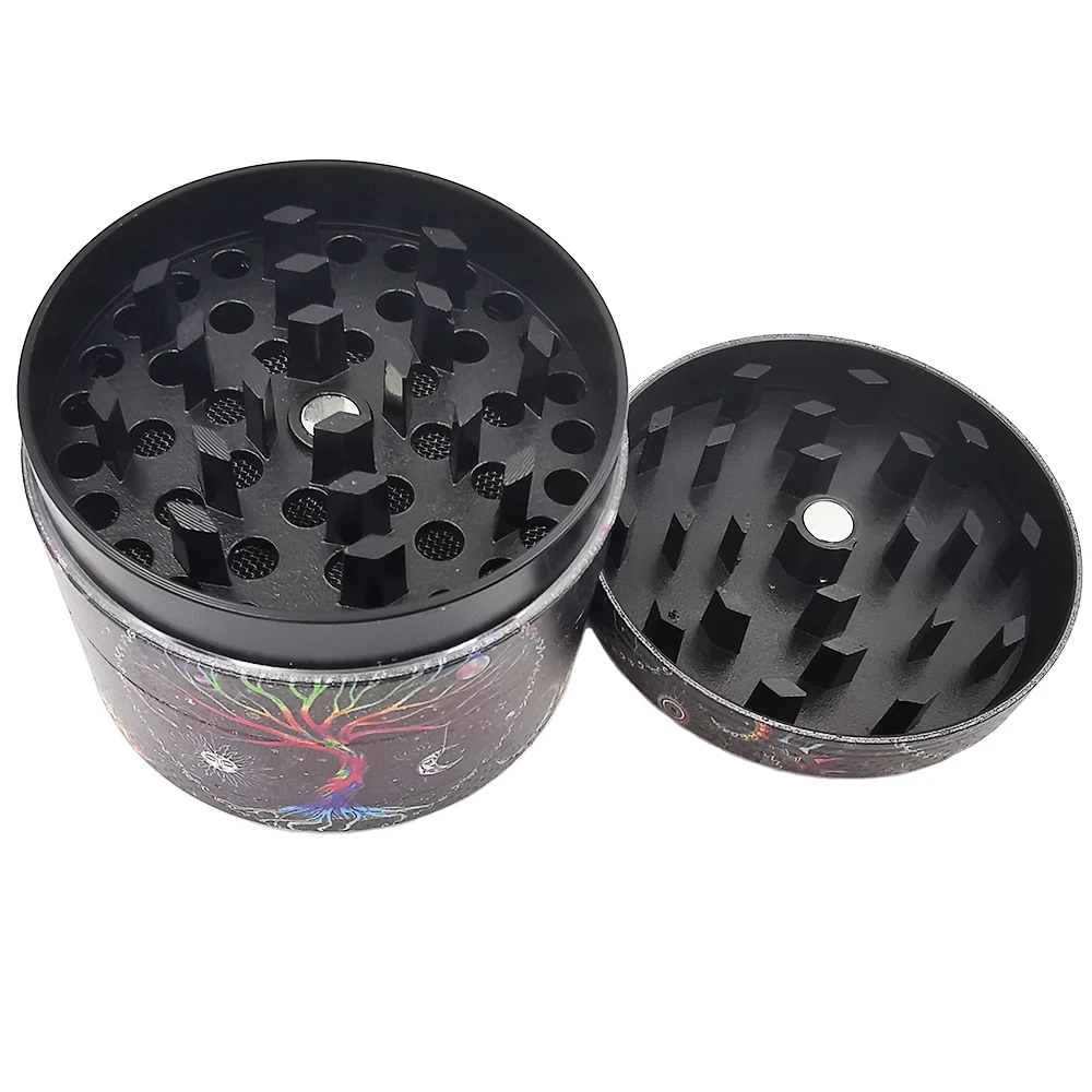 Metal Herb Grinder Cone Maker Funnel Filling Rolling Tray Plate Set Black Smoke Tool Tobacco Herbal Manual Print Kit Lucky Tree images - 6