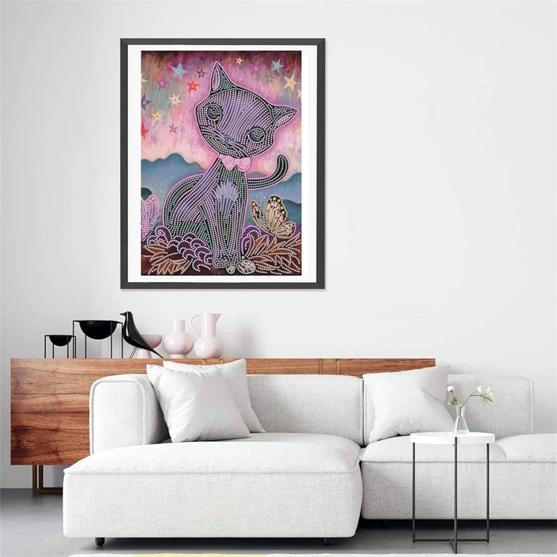 Набор для алмазной живописи с номером стразы особой формы маленькой лисой | Дом и