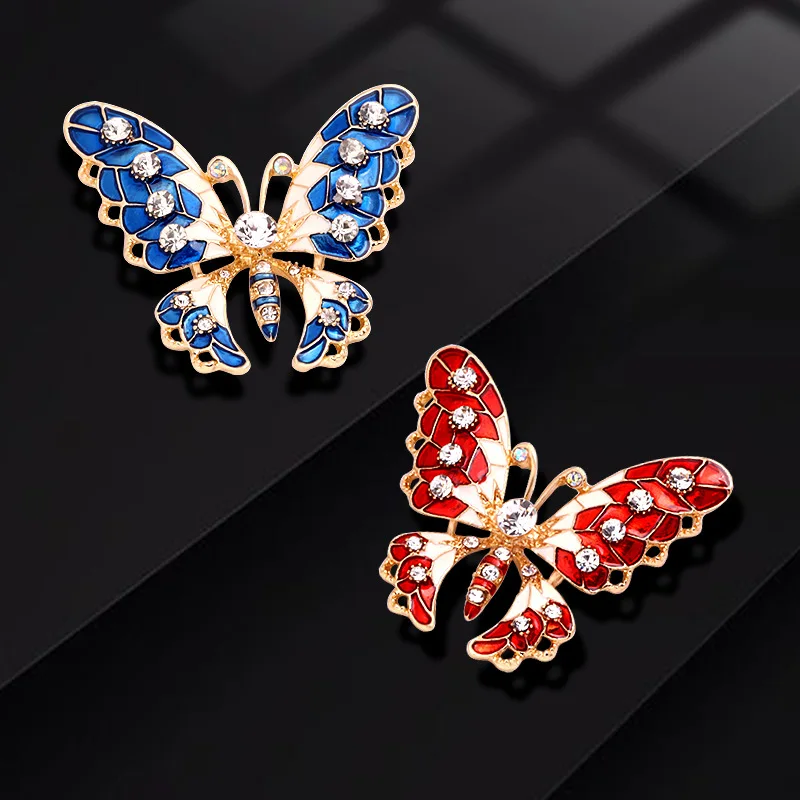 

Korean Color Oil Drop Butterfly Brooch брошь женская Weddings Party Casual Brooch Pins Gifts