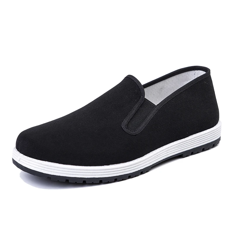 Old Beijing Cloth Shoes Men's Deodorant Slip-on Winter Fleece-lined Warm Soft Bottom Canvas Mom Flat Lightweight