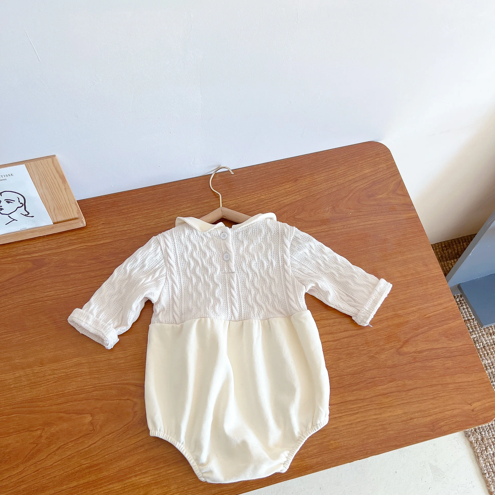 Criscky Infant Baby Girl Clothes Set Cotton Ruffle Newborn Girl Romper Baby Outfits Spring Autumn Knitted Baby Girl Clothing
