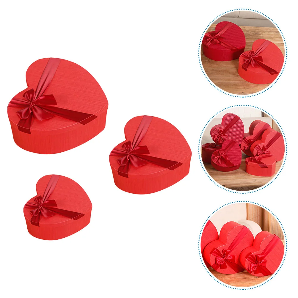 

Gift Box Boxes Present Storage Heart Wedding Packing Day Container Case Wrapping Flower Girl Holder Valentines Shape Decorative