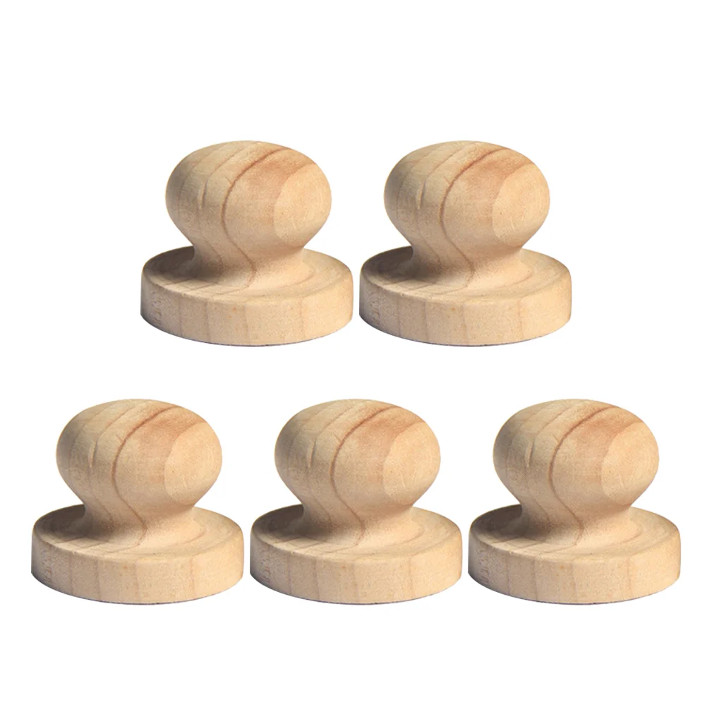 

Stamp Handle Wood Wooden Wax Seal Knobs Stamps Diy Drawer Rubber Unfinished Sealing Crafts Handles Block Scrapbooking Round