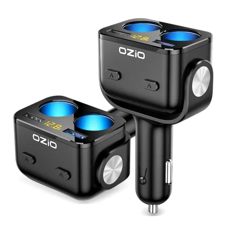 

Smart Chip Automobile Cigarette Lighter Portable Universal Changeover Plug Compatible Car Accessories Fast Charging Car Charger