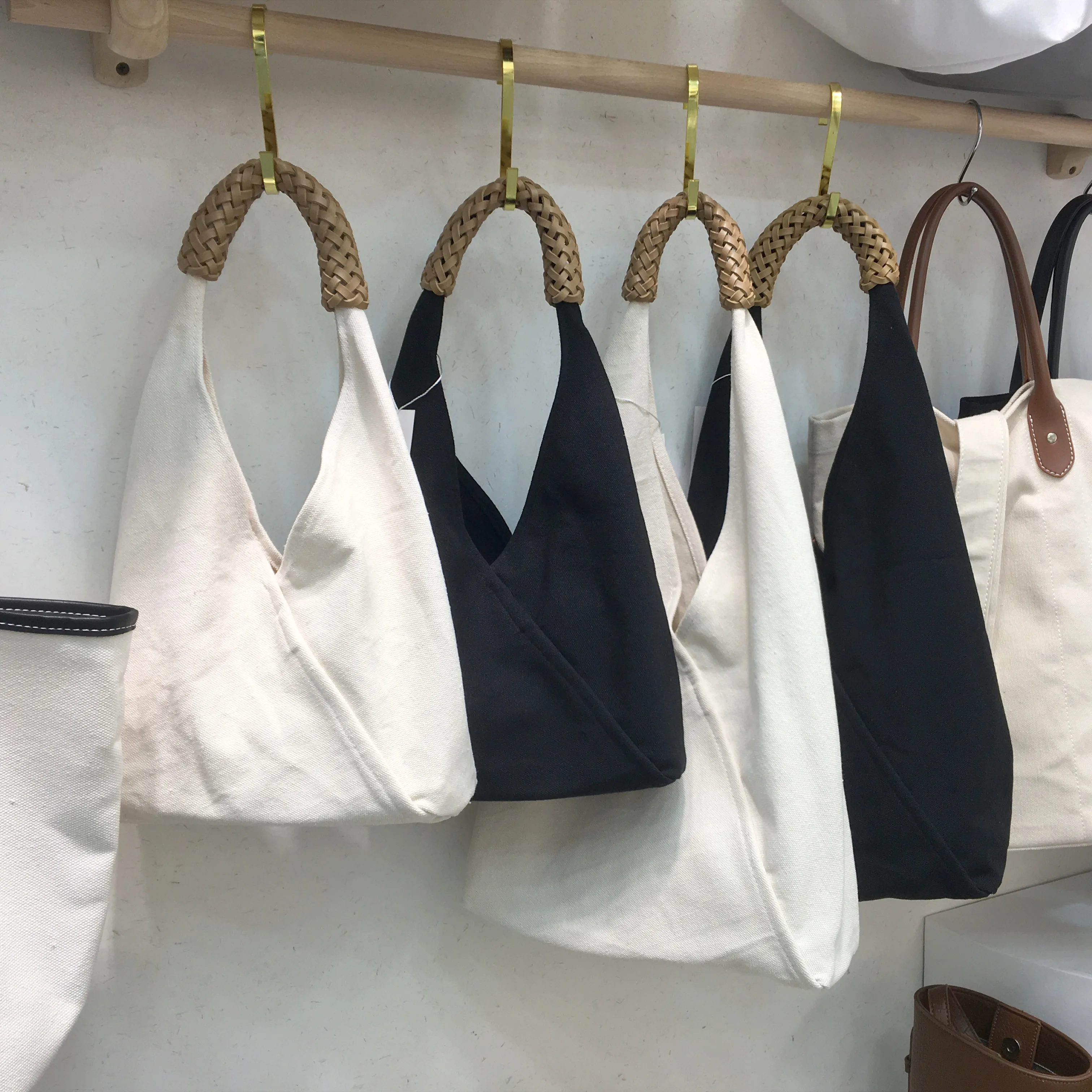 Casual Canvas Women Shoulder Bags Designer Chic Handle Lady Handbags Simple Big Shopper Purses Large Capacity Tote Female Bag