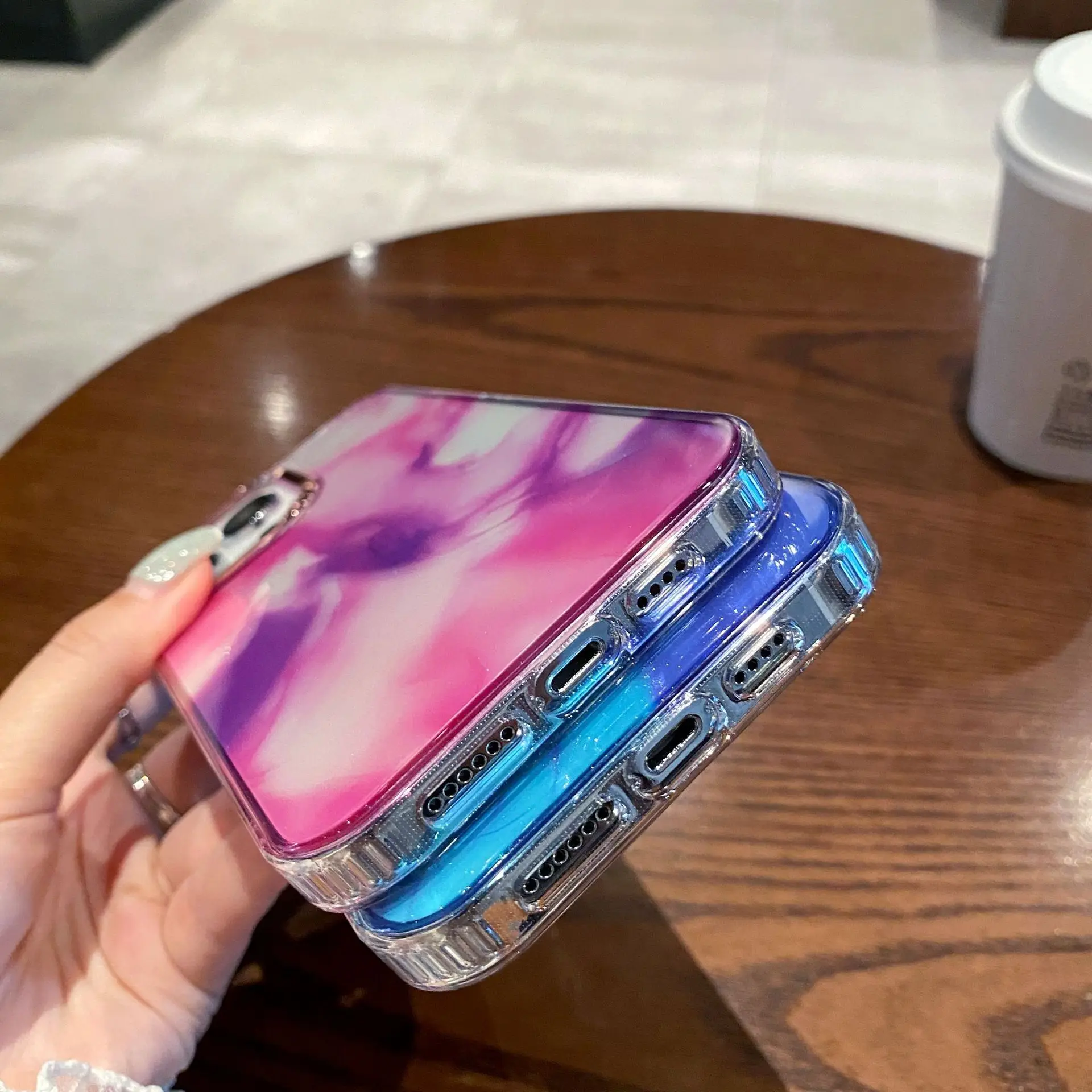 Fashion Protective Case For Iphone13pro two-color tpu apple 13Plus transparent fall proof 12 mobile phone soft shell for 14