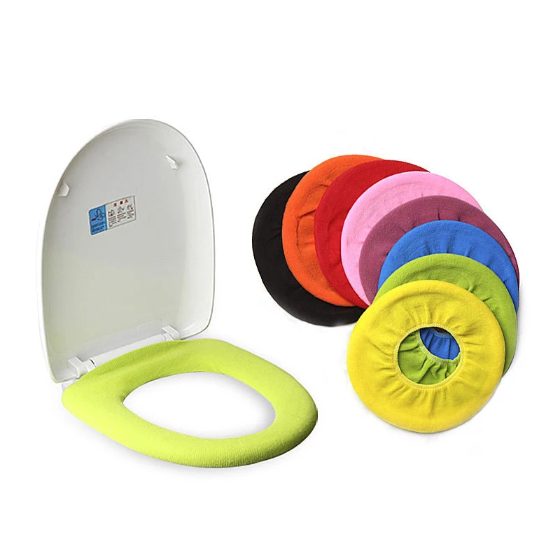 

Winter Cotton Warm Toilet Seat Cover Mat Bathroom Pad Cushion With Handle Thicker Soft Washable Closestool For Home Accessories