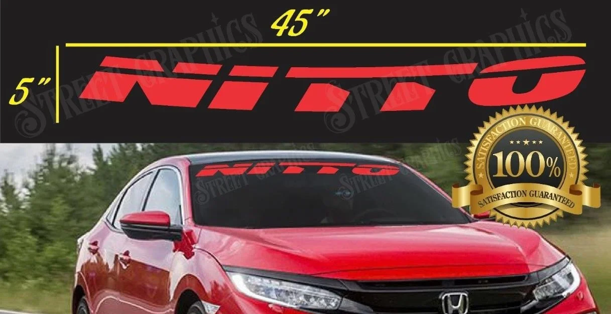 

Виниловая наклейка на лобовое стекло для NITTO Tire 45 "X4"