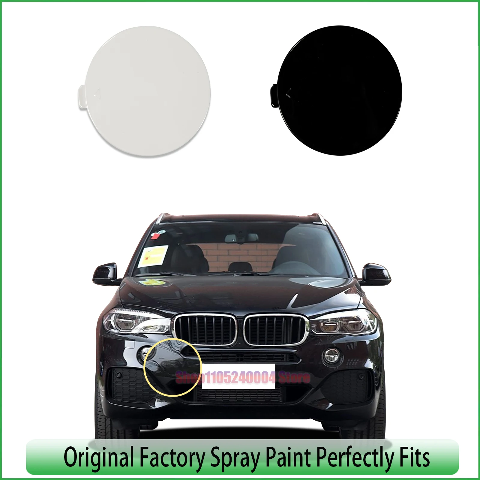 Фото Для BMW X5 F15 25d с пакетом M-sport 2014-2018 крышка фаркопа переднего бампера оригинальная деталь 51118060131 №1