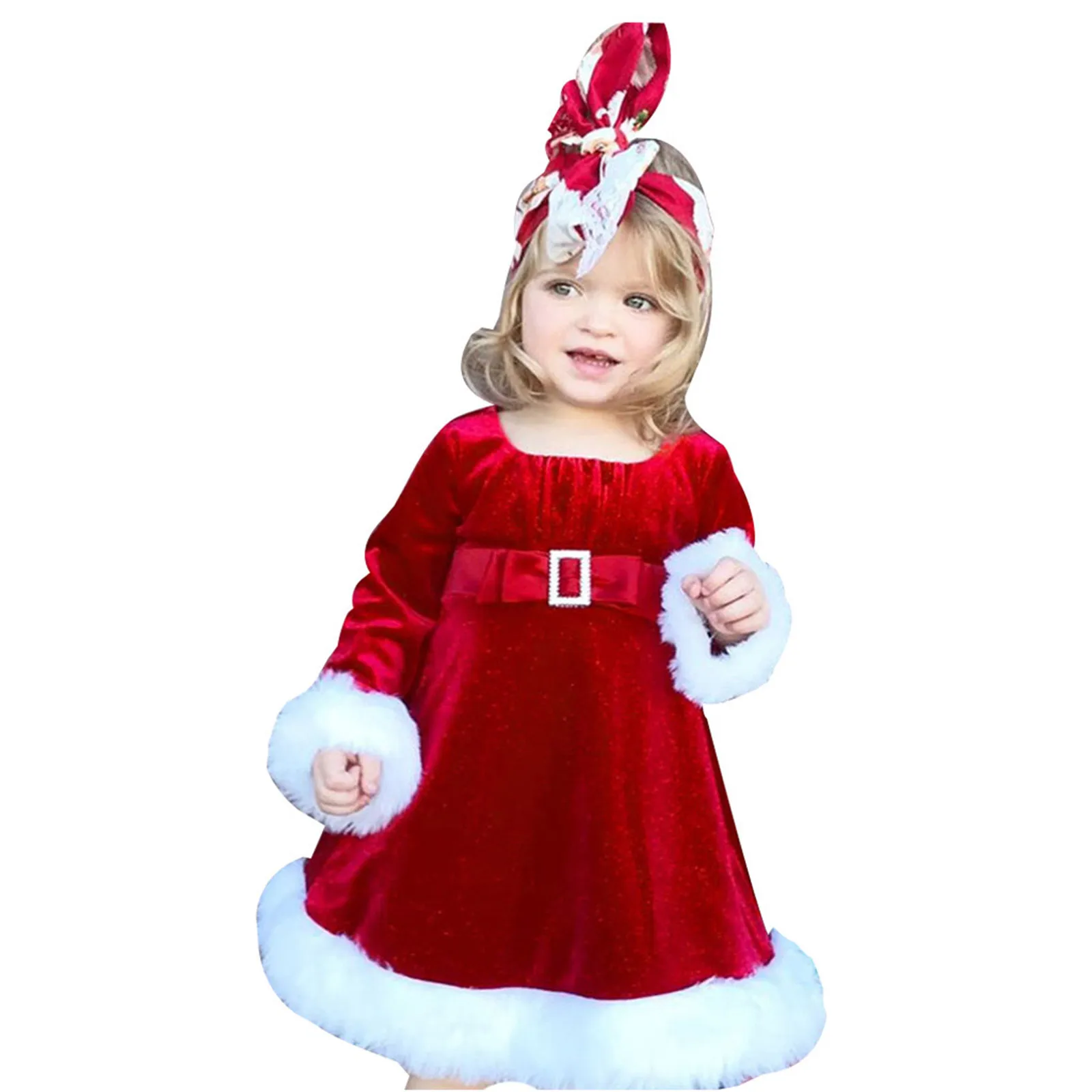 

Toddler Baby Kids Girls Cute Chirstmas Dress Christmas Xmas Party Princess Toddler Pageant Dresses Flower Outfits for Baby Girls