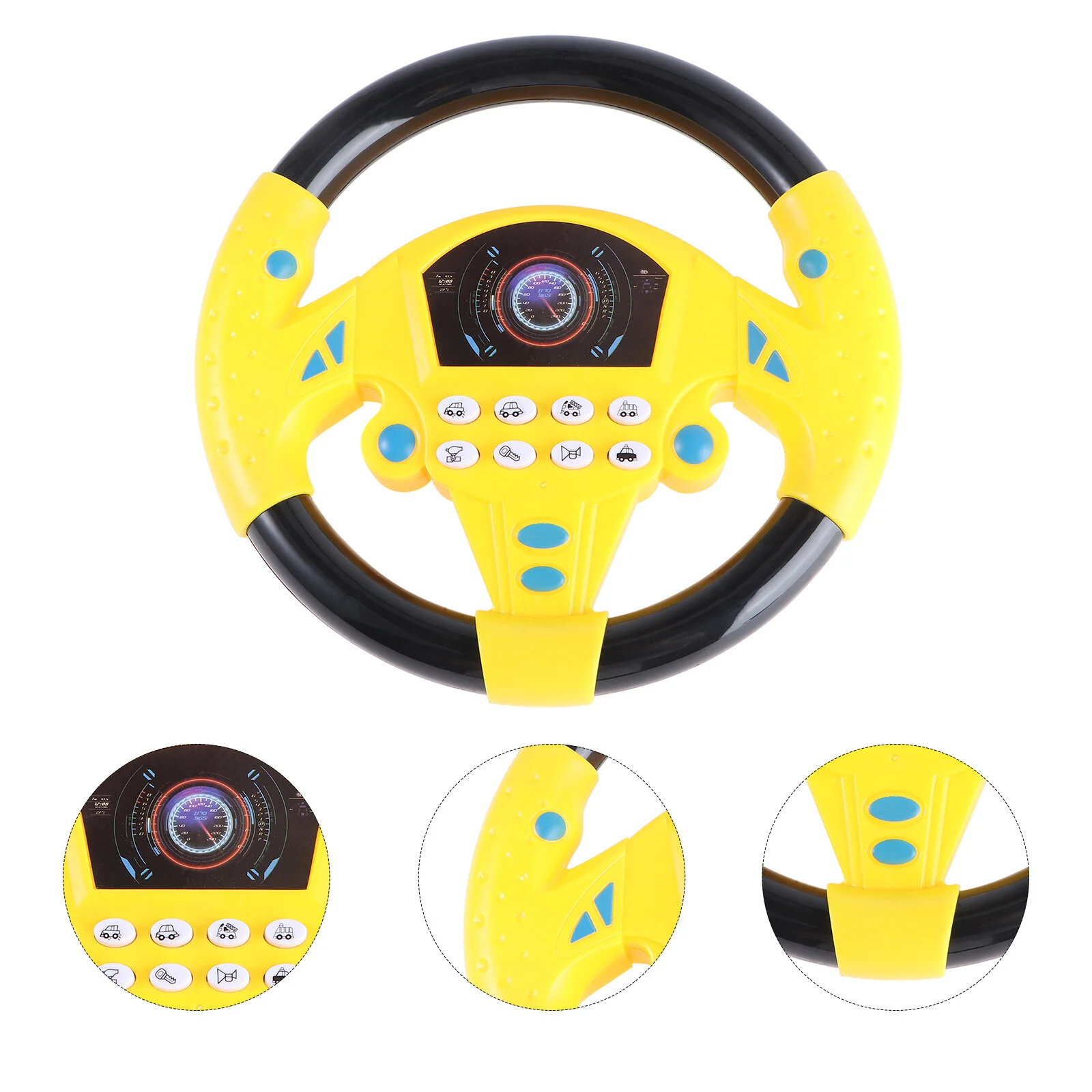 

Copilot Steering Wheel, Simulation Steering Wheel with Light and Driving Noise Early Educational ( )