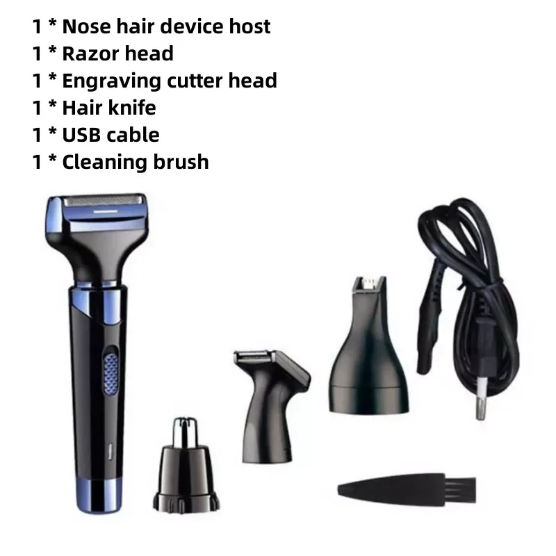 

NEW2023 4 In 1 Men's Shaver Hair Remover Rechargeable Nose Trimmer Beard Trimmers For Men Shaver Eyebrow Hair Trimming Mach