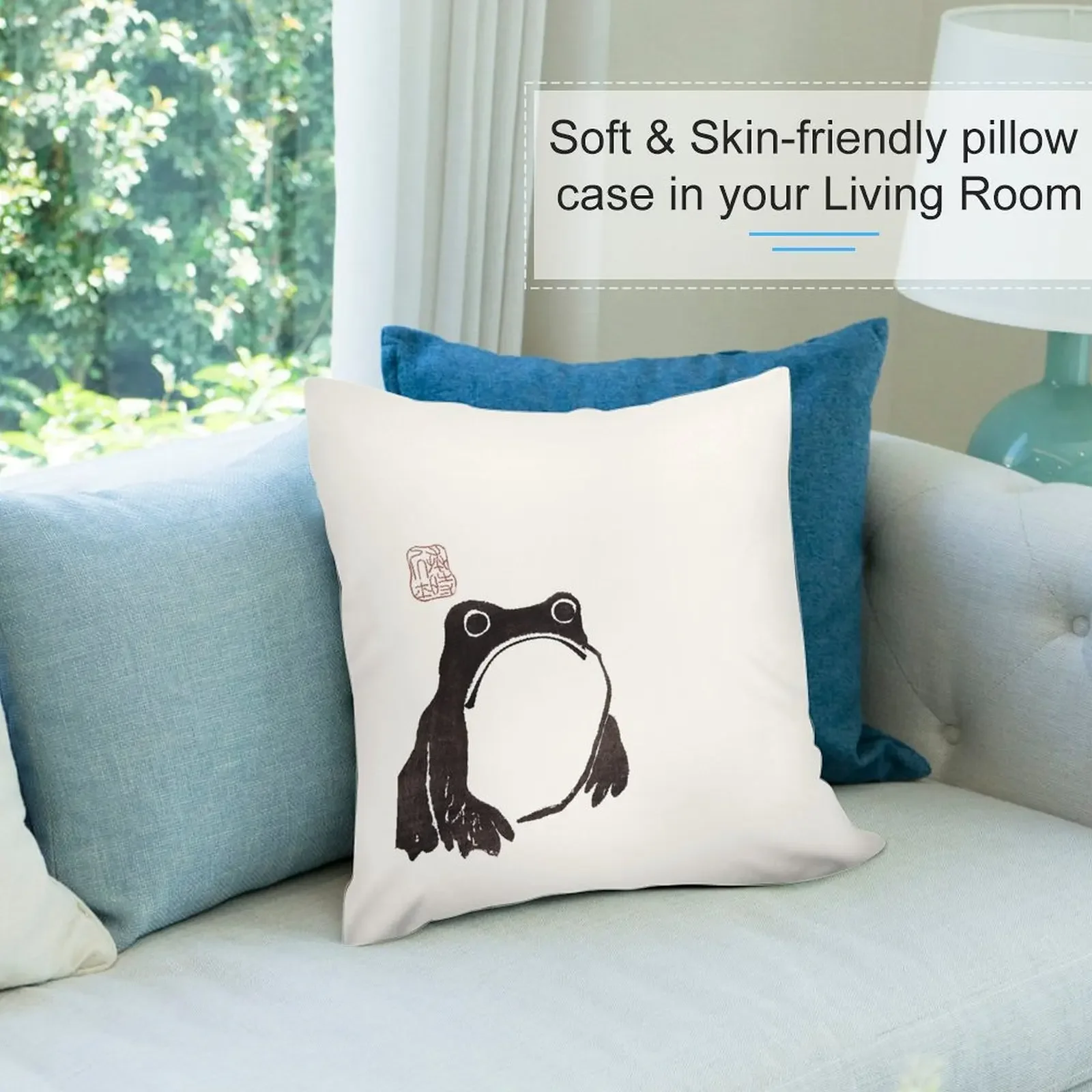 Grumpy Frog Dark - Matsumoto Hoji декоративная подушка чехол для диванной подушки