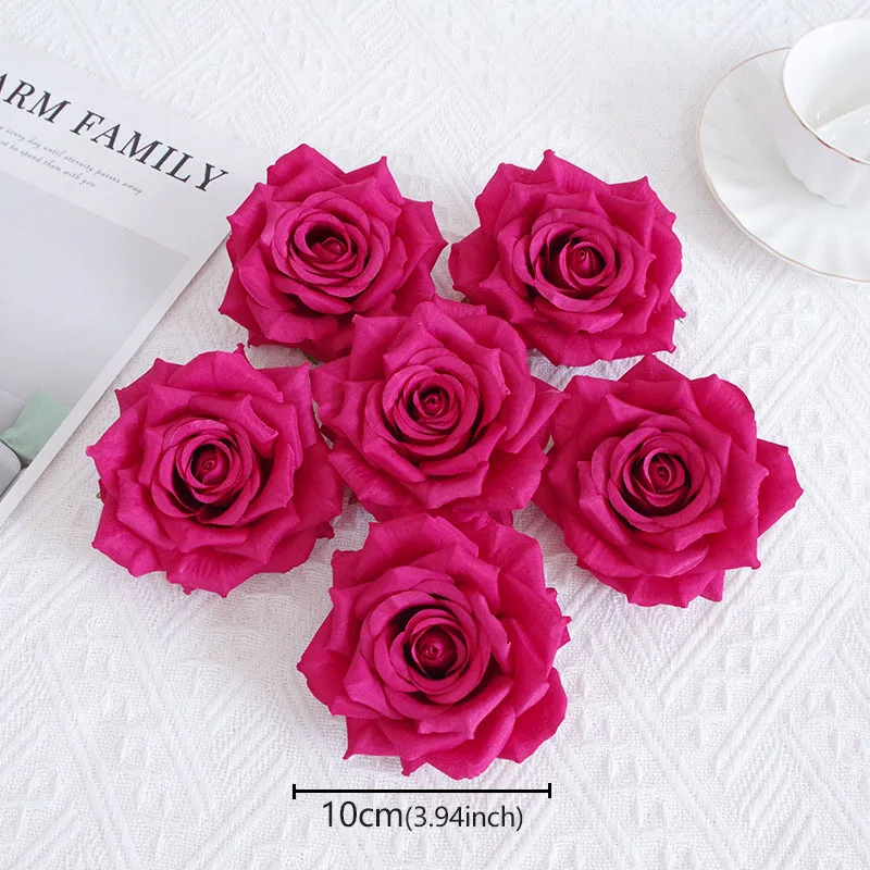 

10 Упаковок, 10 См, Искусственные Головки Роз, Шелковый Свадебный Букет, Декор Для Стен, Аксессуар Для Скрапбукинга