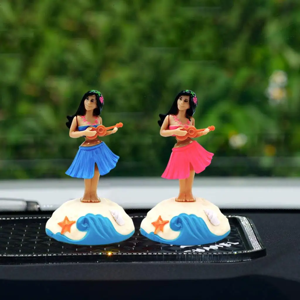 

2pcs Lovely Solar Dancing Shaking Doll Desk Car Dashboard Decoration Kids Gift