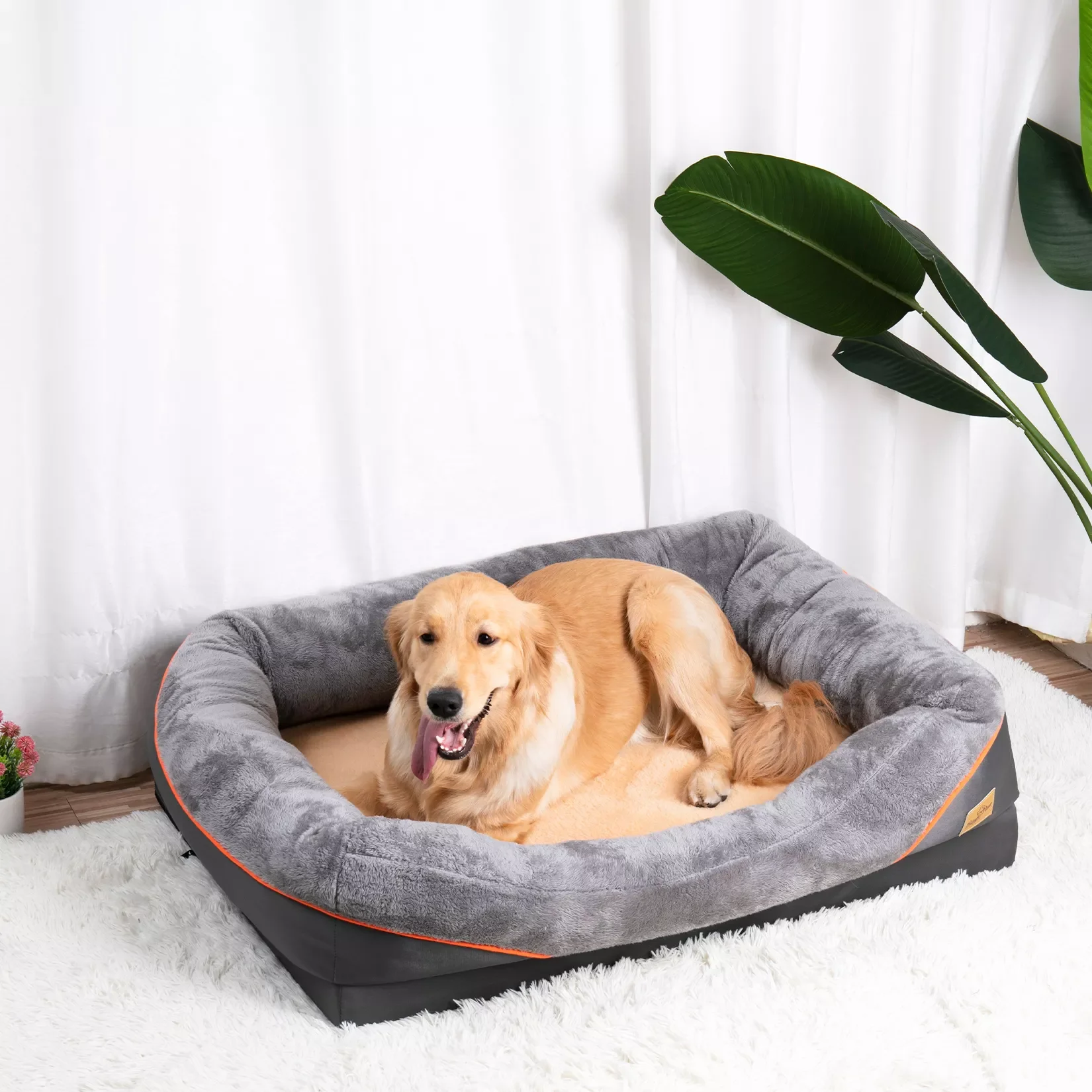 

Waterproof Extra Large Orthopedic Dog Bed Sponge Foam Dog Bedding Lounge Sofa Bed