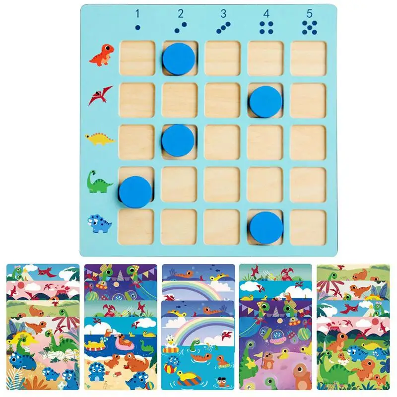 

Counting Toys Wooden Dino Math Counters Educational STEM Montessori Early Development Toy For Kids Girls Boys