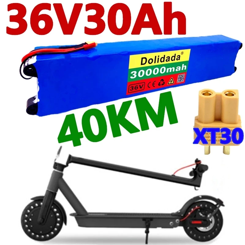 

36V 30Ah Scooter Accu Voor Xiaomi Mijia M365 36V30000mAh Batterij Elektrische Bms Board Voor + Lader